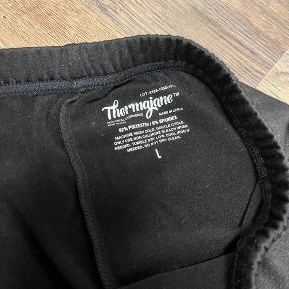 Thermajane Black Leggings Large - Fleece Lined - Used Great Condition - Picture 3 of 3